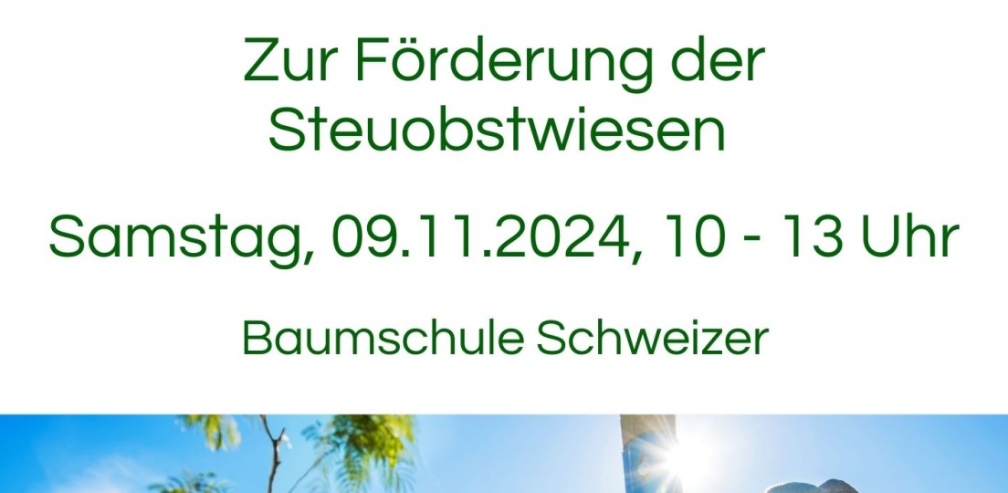 Baumpflanzaktion: Verkauf neuer Obstbäume